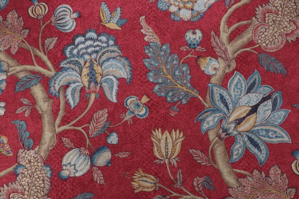 Click for 2 Yards P Kaufmann Talise Printed Cotton Drapery Fabric in Cherry P Kaufmann Talise Printed Cotton Drapery Fabric in Cherry