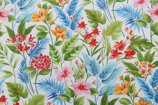 Richloom Carena Printed Polyester Outdoor Fabric in Multi