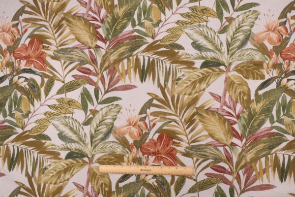 Stof France Spring Printed Drapery Fabric in Kaki