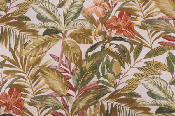 Stof France Spring Printed Drapery Fabric in Kaki