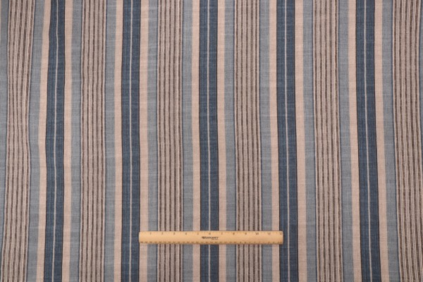 Click for 2.63 Yards Waverly Long Hill Stripe Printed Printed Drapery Fabric in Dresden Waverly Long Hill Stripe Printed Printed Drapery Fabric in Dresden
