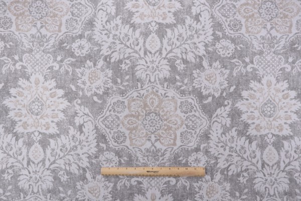 Magnolia Home Belmont Printed Cotton Drapery Fabric in Mist