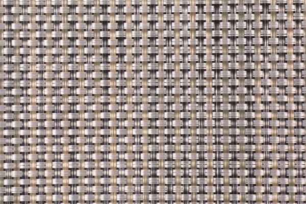 Phifertex Wicker Weave Cane Wicker Woven Vinyl Mesh Sling Chair Outdoor Fabric in Aluminum