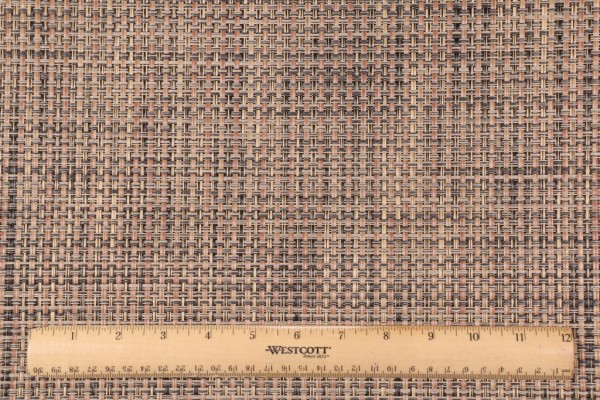 Phifertex Wicker Weave Cane Wicker Woven Vinyl Mesh Sling Chair Outdoor Fabric in Desert