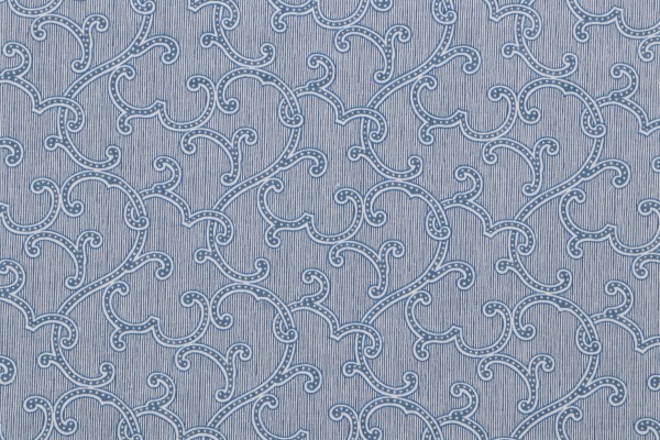 Charlotte Moss Beryl Printed Drapery Fabric in Midnight for Fabricut