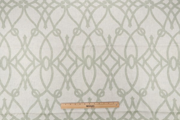 Click for 1.63 Yards Braemore Fioretto Printed Linen Drapery Fabric in Sprout Braemore Fioretto Printed Linen Drapery Fabric in Sprout