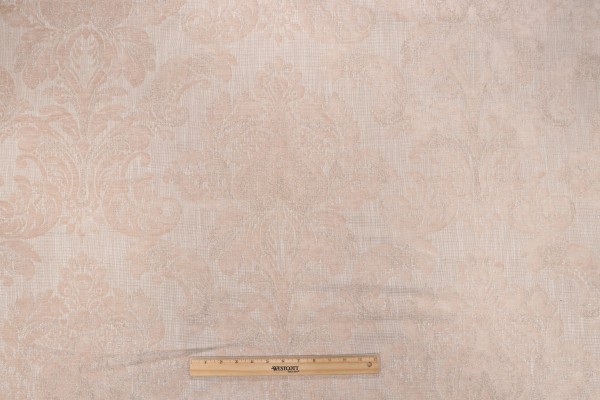 Kent Chenille Damask Upholstery Fabric in Natural