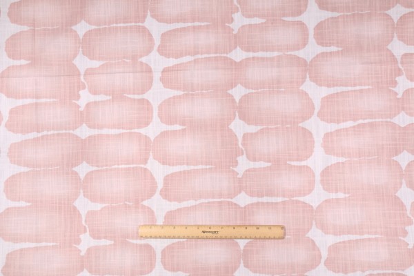 Premier Prints Shibori Dot - Slub Canvas Printed Cotton Drapery Fabric in Blush