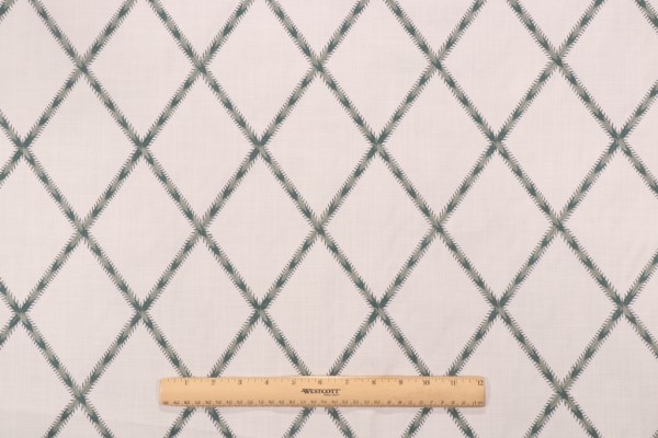 Waverly Trade Winds Emb Woven Embroidered Decorator Fabric in Juniper