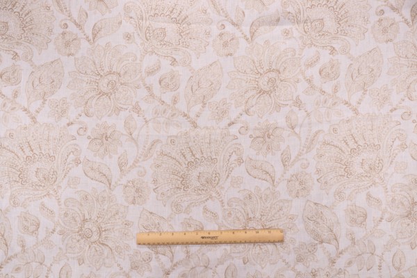 Covington Forelli Printed Cotton Drapery Fabric in Raffia