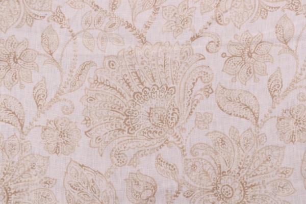 Covington Forelli Printed Cotton Drapery Fabric in Raffia