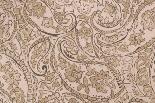 Richloom Ambrosia Printed Cotton Blend Drapery Fabric in Flaxen