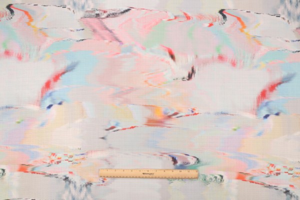 Hamilton Marley Printed Polyester Drapery Fabric in Sherbet