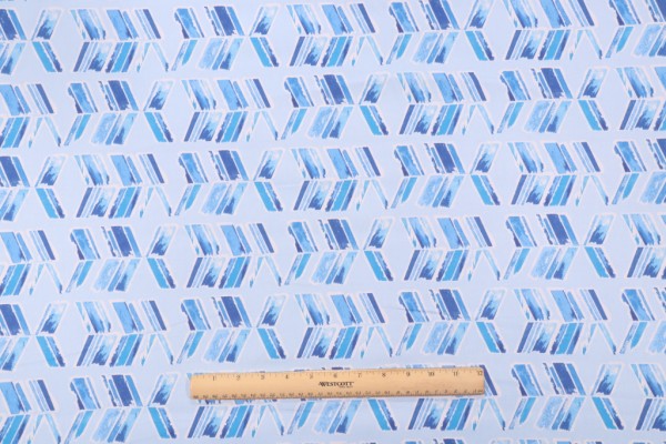 Waverly Spring Into Action Printed Cotton Drapery Fabric in Luna