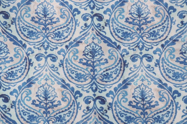 PK Lifestyles Summer Medallion Printed Polyester Outdoor Fabric in Marine
