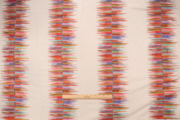 P Kaufmann Fun Fair Embroidered Cotton Drapery Fabric in Fiesta