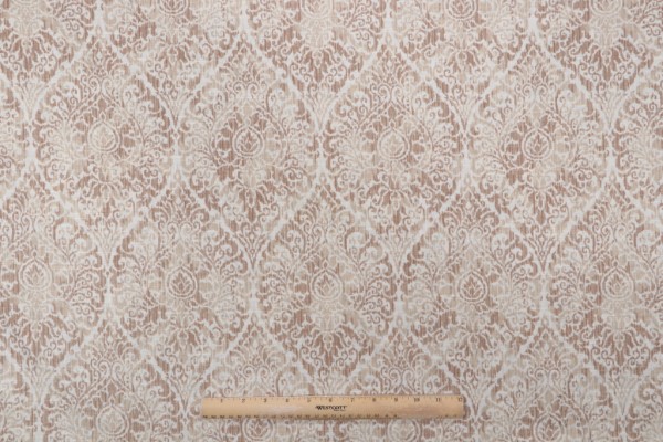 Belle Maison Lola Printed Linen Blend Drapery Fabric in Stone