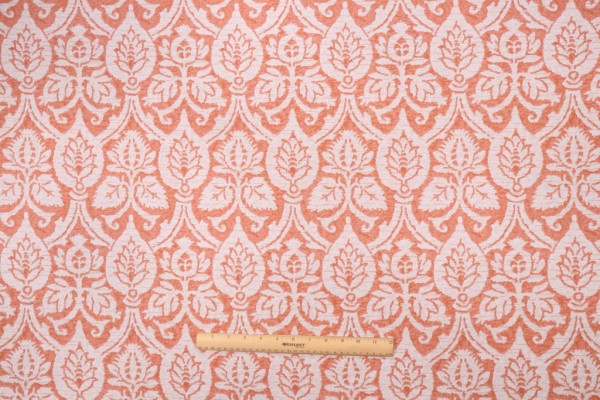 Waverly Flaneurs Printed Cotton Drapery Fabric in Persimmon