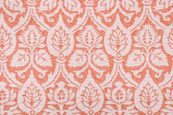 Waverly Flaneurs Printed Cotton Drapery Fabric in Persimmon