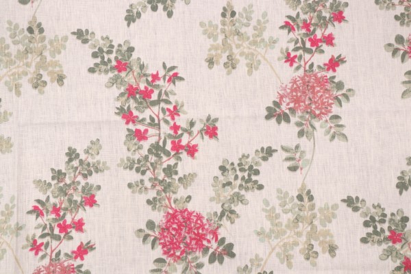Stof Fabrics Jasmin Printed Drapery Fabric in Rose