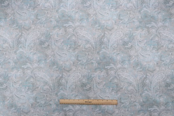 Mill Creek Prouty-Superial Printed Cotton Drapery Fabric in Morning Mist