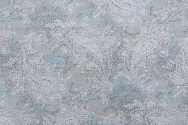 Mill Creek Prouty-Superial Printed Cotton Drapery Fabric in Morning Mist