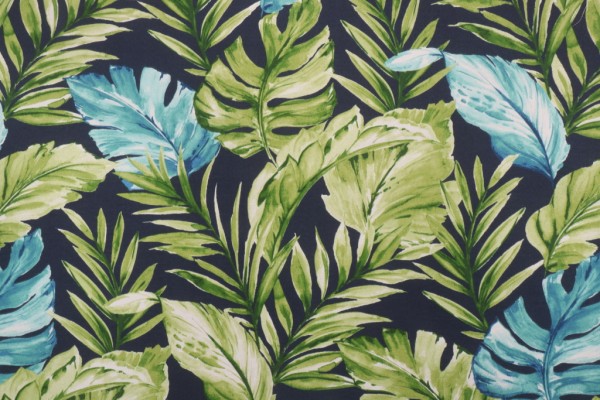 Richloom Zealand Printed Polyester Outdoor Fabric in Capri