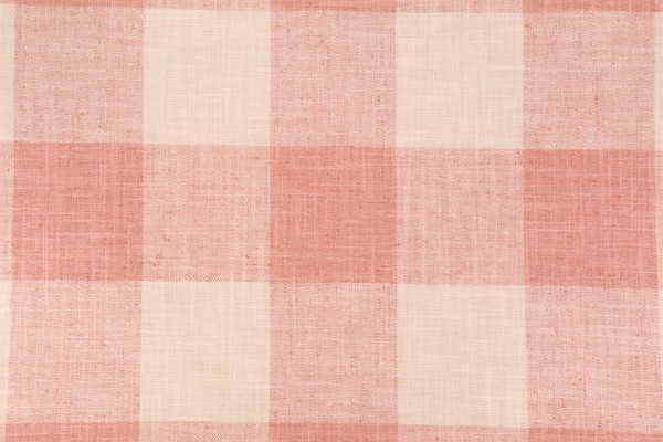P Kaufmann Check Please Plus Woven Upholstery Fabric in Soft Coral