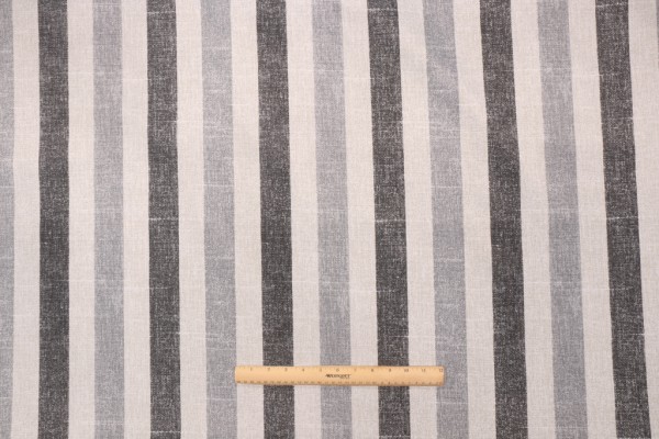 Richloom Solarium Tilford Printed Polyester Outdoor Fabric in Noir