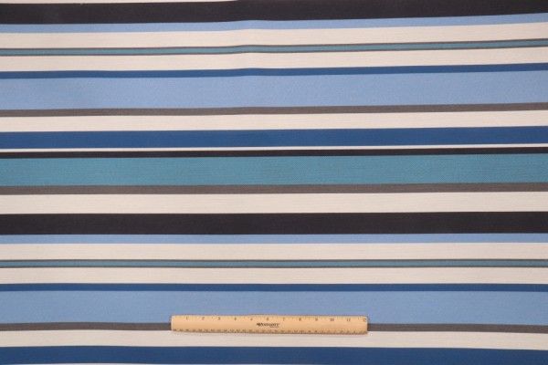Arc Com Sonata Stripe Woven Solution Dyed Acrylic Outdoor Fabric in Ocean