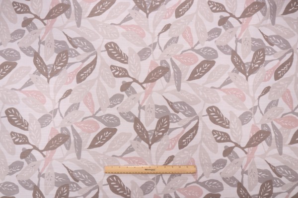 Waverly Field Notes Printed Cotton Drapery Fabric in Biscotti
