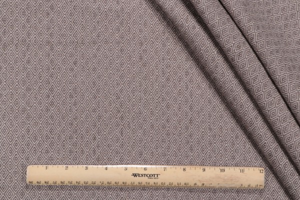 Diamond Woven Upholstery Fabric in Smoke