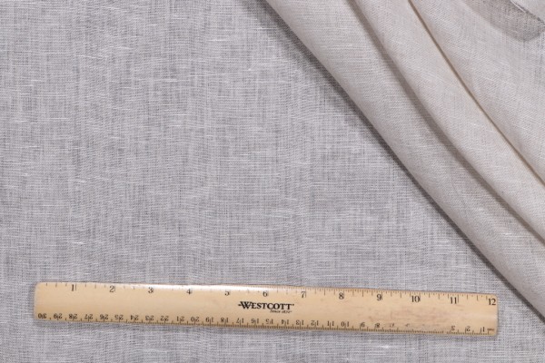 Lino Textiles Augusta-Scrim Sheer Linen Drapery Fabric in Oatmeal