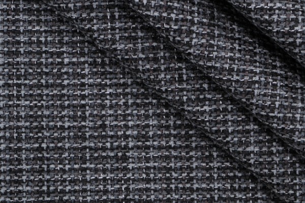 Opuzen Chanel Woven Chenille Upholstery Fabric in Ebony
