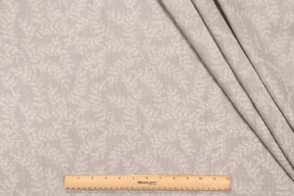 Valiant Fabrics Cordoba Embroidered Drapery Fabric in Sky