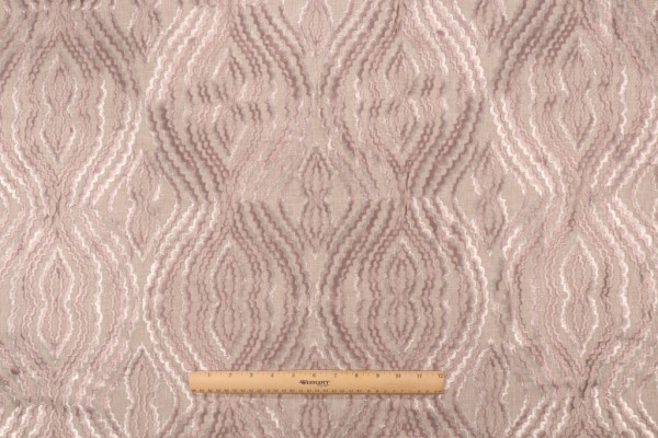 Valiant Fabrics Palazo Embroidered Drapery Fabric in Linen