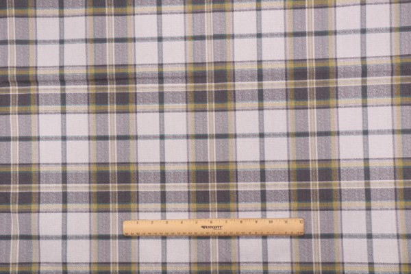 Covington Saybrook Printed Cotton Drapery Fabric in 908-Platinum