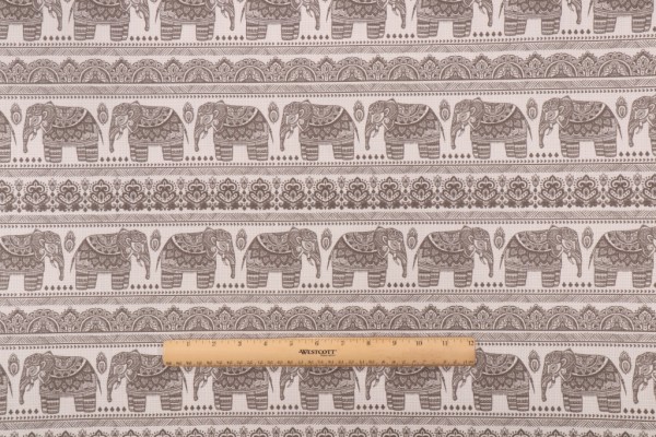 Terrasol - Ethnic Printed Acrylic Outdoor Fabric in Taupe