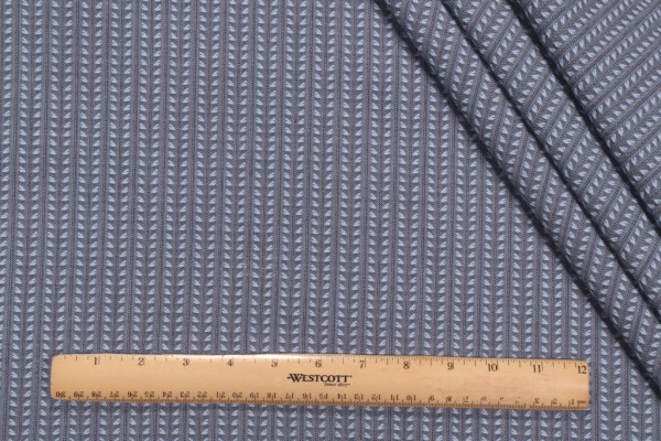 PK Lifestyles Linear Leaves Woven Decorator Fabric in Indigo
