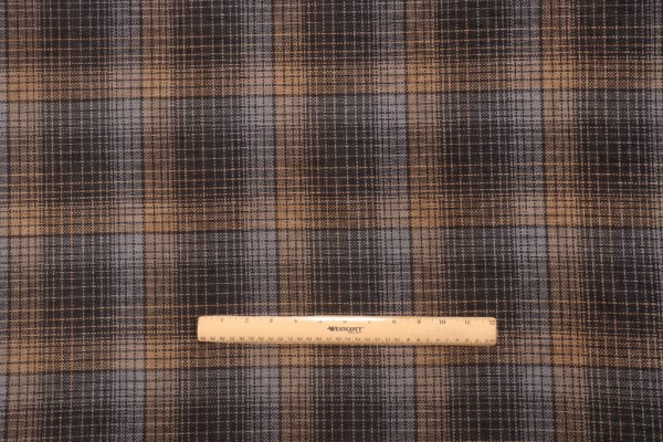 PK Lifestyles Chroma Plaid Woven Upholstery Fabric in Toffee