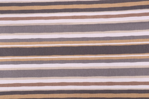 Covington Unique Stripe Printed Cotton Drapery Fabric in 94-Ash