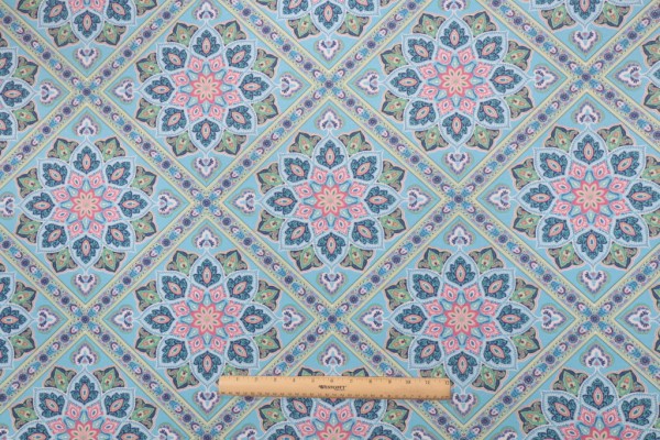 Richloom Medlo Printed Polyester Outdoor Fabric in Island