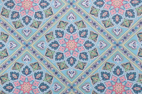 Richloom Medlo Printed Polyester Outdoor Fabric in Island