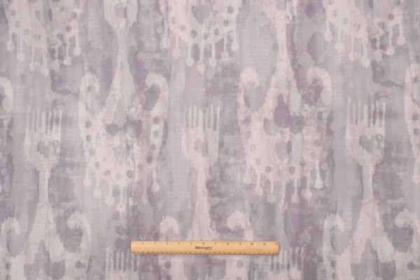 P Kaufmann Siena Printed Cotton Drapery Fabric in Pewter