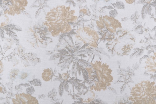 Waverly Daphne Printed Drapery Fabric in Froth