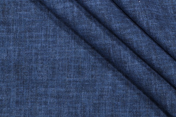 PK Lifestyles Desmond Solid Printed Drapery Fabric in Denim