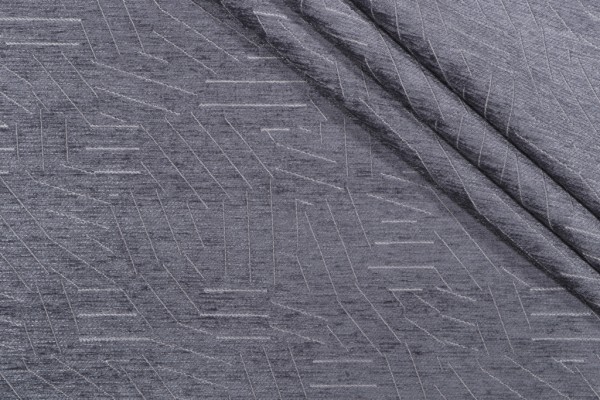 PK Lifestyles Dashboard Woven Chenille Upholstery Fabric in Charcoal
