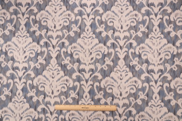 Click for 1 Yards PK Lifestyles Brigitte Printed Polyester Drapery Fabric in Indigo PK Lifestyles Brigitte Printed Polyester Drapery Fabric in Indigo