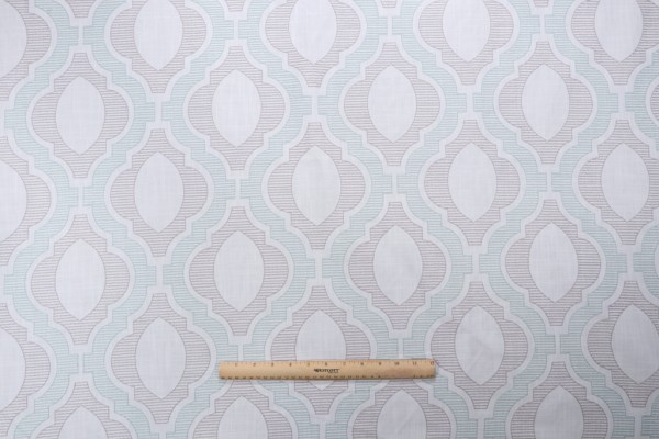 Valiant Fabrics Quincy Embroidered Drapery Fabric in Spa