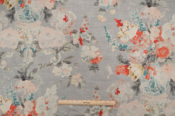 P Kaufmann Picturesque Printed Cotton Drapery Fabric in Breeze